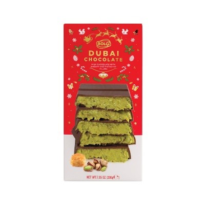 Fıstıklı Kadayıf Dolgulu Sütlü Çikolata Noel 200 g