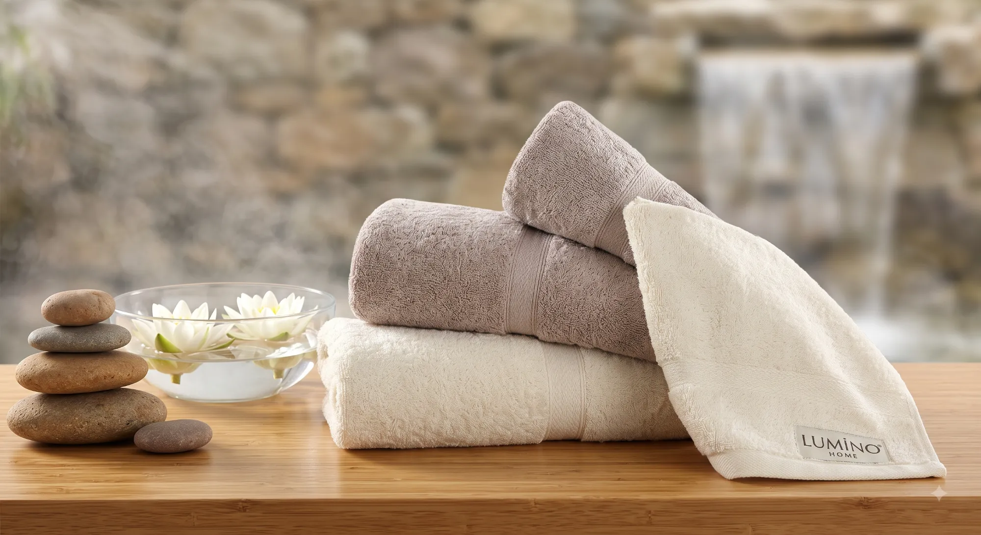 TEST - Lumino Home Banyo Havlusu – Krem