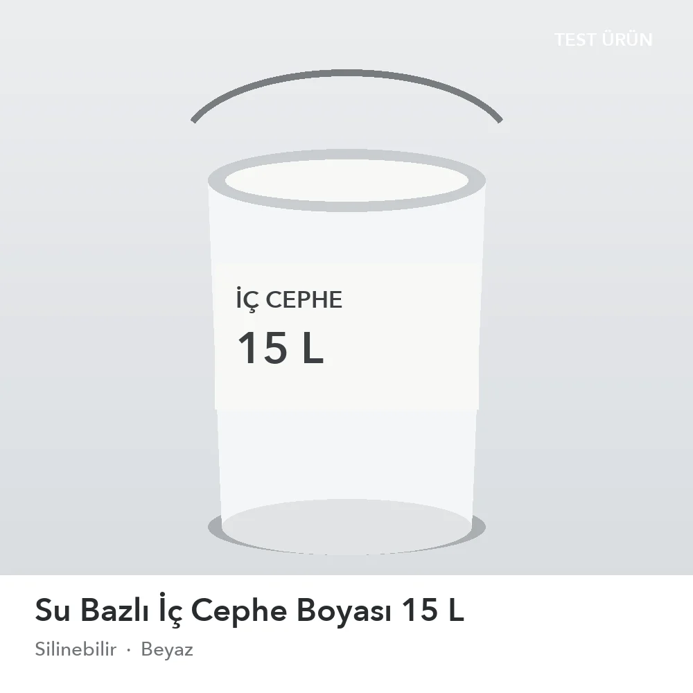TEST - Su Bazlı İç Cephe Boyası 15 L – Beyaz